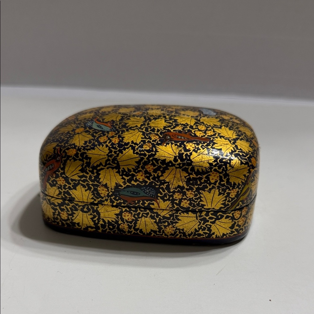 Fetco Kashmir India Paper Mache Trinket Box